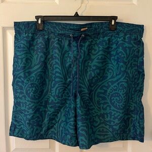 Merona Blue and Green Swim Shorts